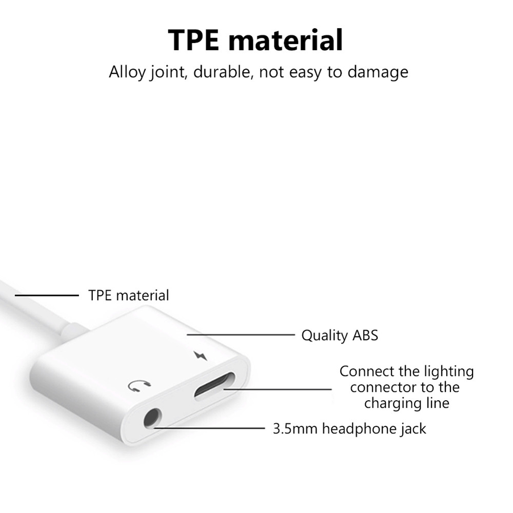 Adapter słuchawek do iPhone'a 14 13 12 11 X 8 7 Plus Rozdzielacz audio Aux do oświetlenia do adaptera 3,5 mm Gniazdo słuchawkowe Kabel