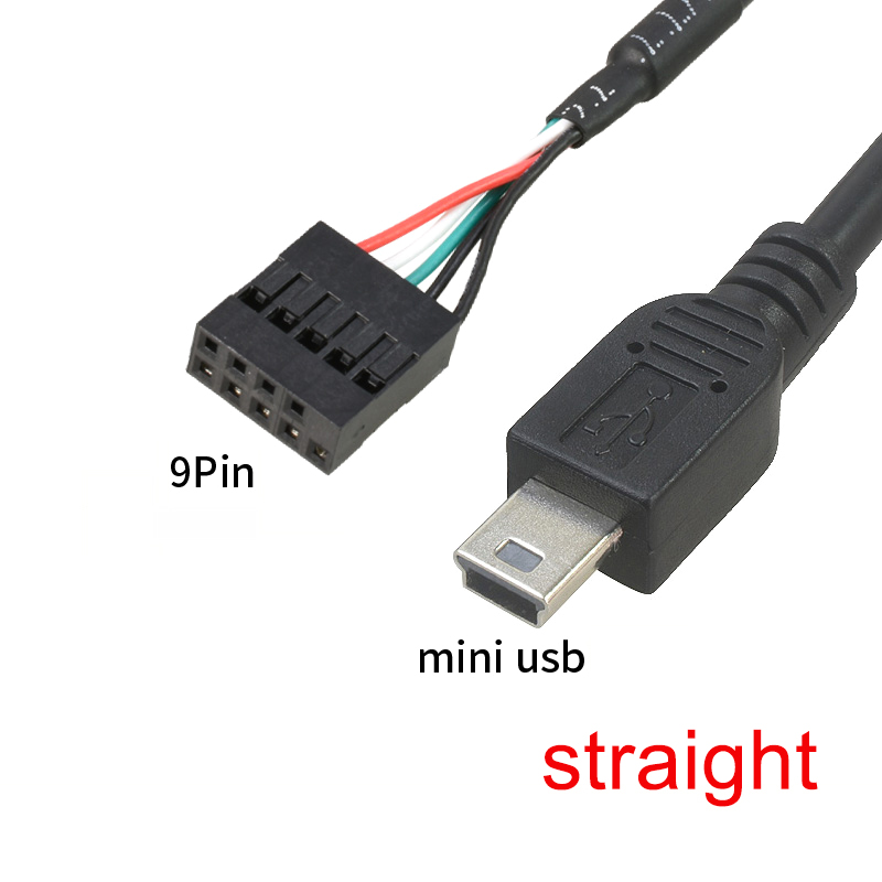 Placa base de ordenador PC 9P a Micro USB a DuPont 2,54mm 5Pin DuPont USB a Micro USB cable de datos papel de aluminio + cable de malla tejida: Azul cielo