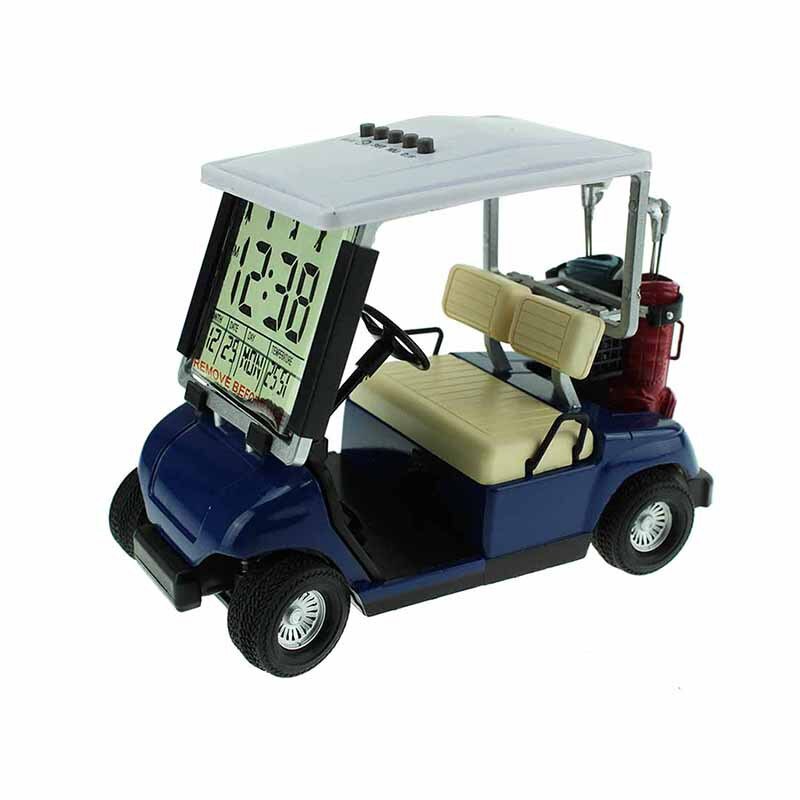 Kofull mini lcd display golfvogn ur skrivebord dekoration nyhed model: Blå
