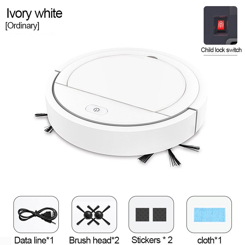 Feiende robot lat husholdningsrengjøringsmaskin automatisk støvsuger små husholdningsapparater tilpasning: Ren hvit