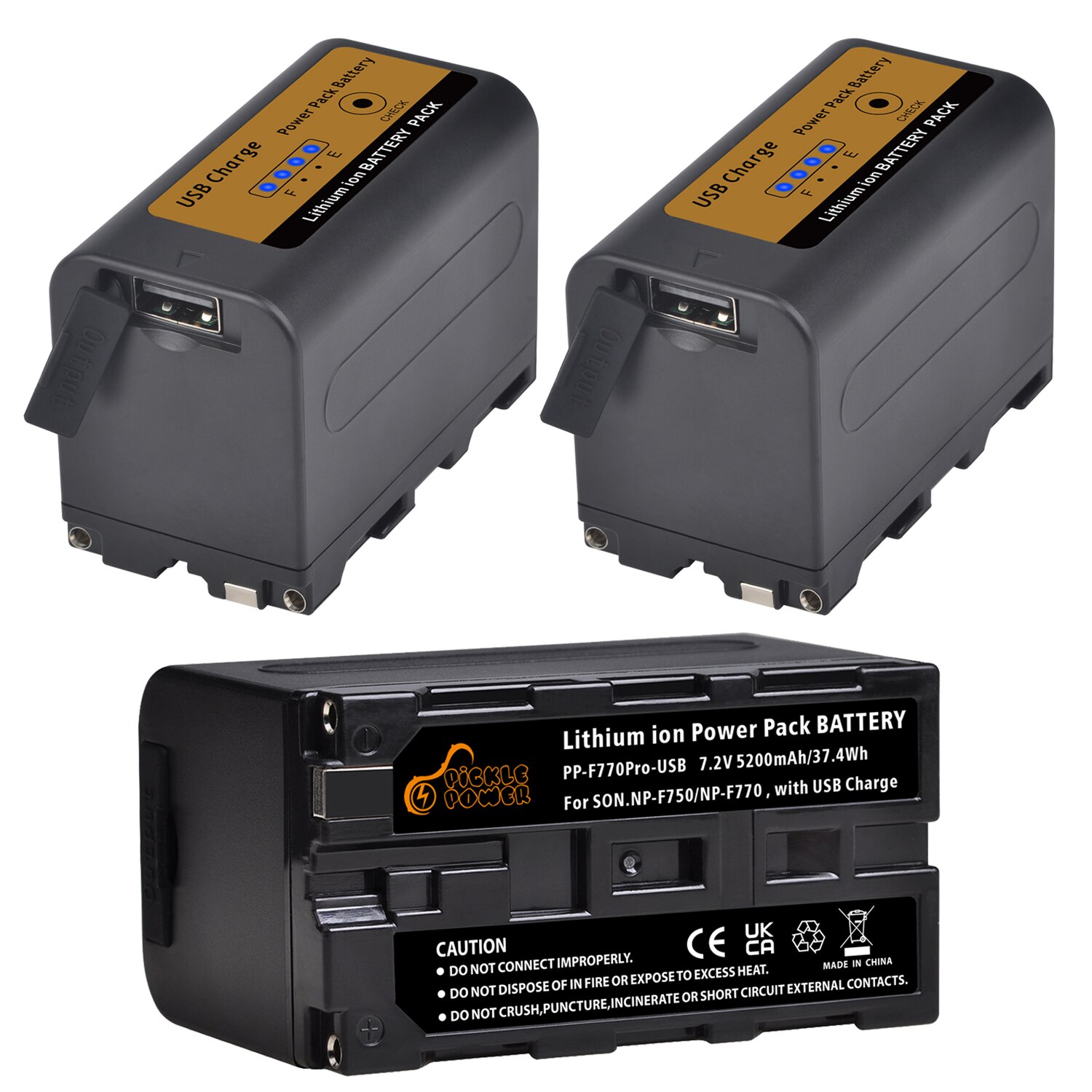 5200mAh NP F NPF750 NP-F750 Battery for Sony F770 F750 CCD-RV100 RV200 CCD-SC5 Video Camera Photography Light: 3 Battery