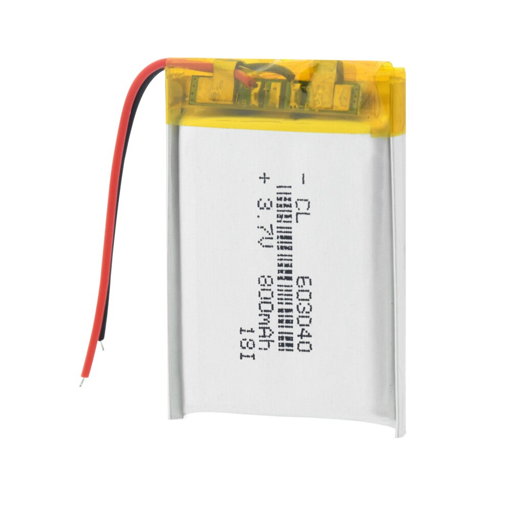 3.7V 800mAh 603040 rechargeable Li-ion battery Lithium Polymer Battery For GPS navigator Mp3 Mp4 Mp5 PAD DVD E-book speaker