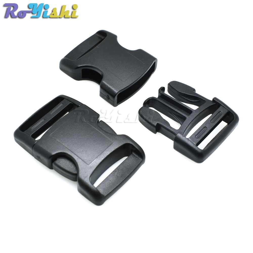 1"Plastic Side Release Buckles Black For Backpack Webbing 25mm