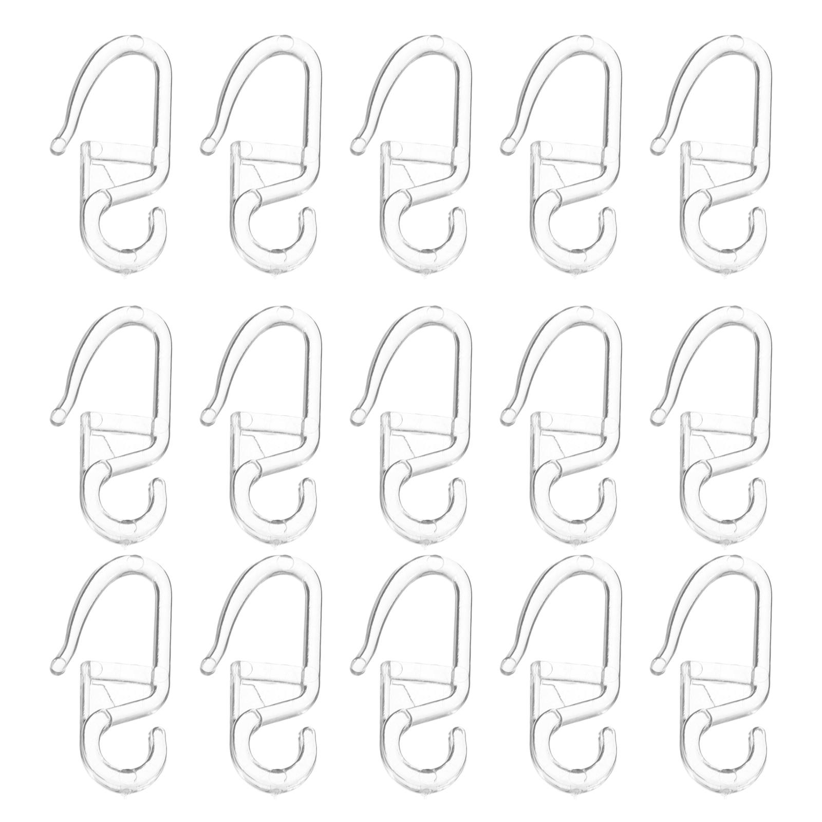 50 stk. gardinkroker for oppheng av gardiner, gardinstenger, høyfaste gardinhengere