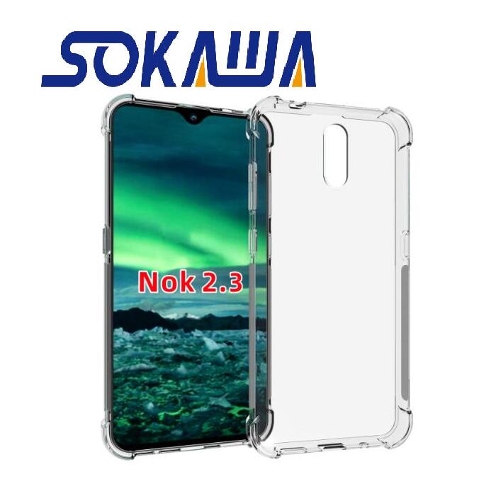 Voor Nokia 2.3 Case + Gehard Glas Transparante Siliconen Tpu Gel Skin Clear Zachte Bescherming Shell Telefoon Cover