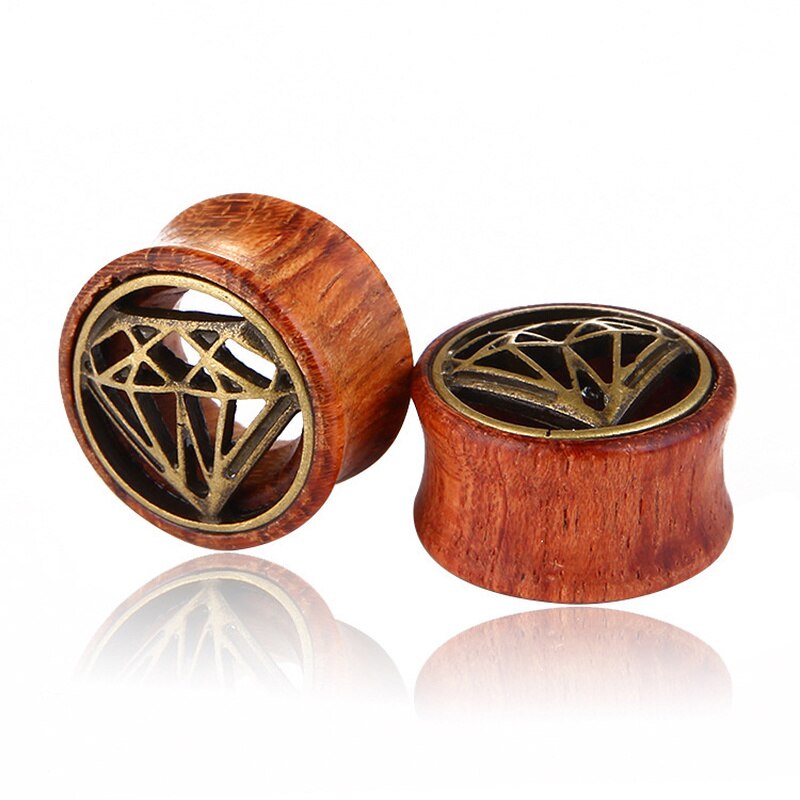 Wooden Ear Expansion Earrings for Men Boy Hip-Hip Punk Male Jewelry 8MM-20MM