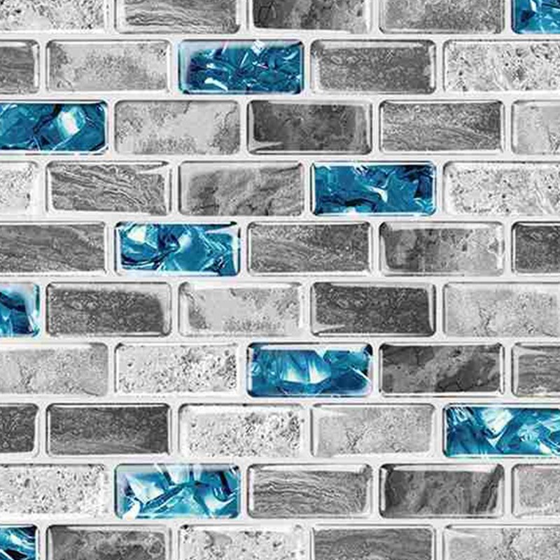Kitchen Backsplash Self-Adhesive Textured Tile Stick on Vinyl Tiles Decorative Wall Tile for Kitchen Bathroom Laundry