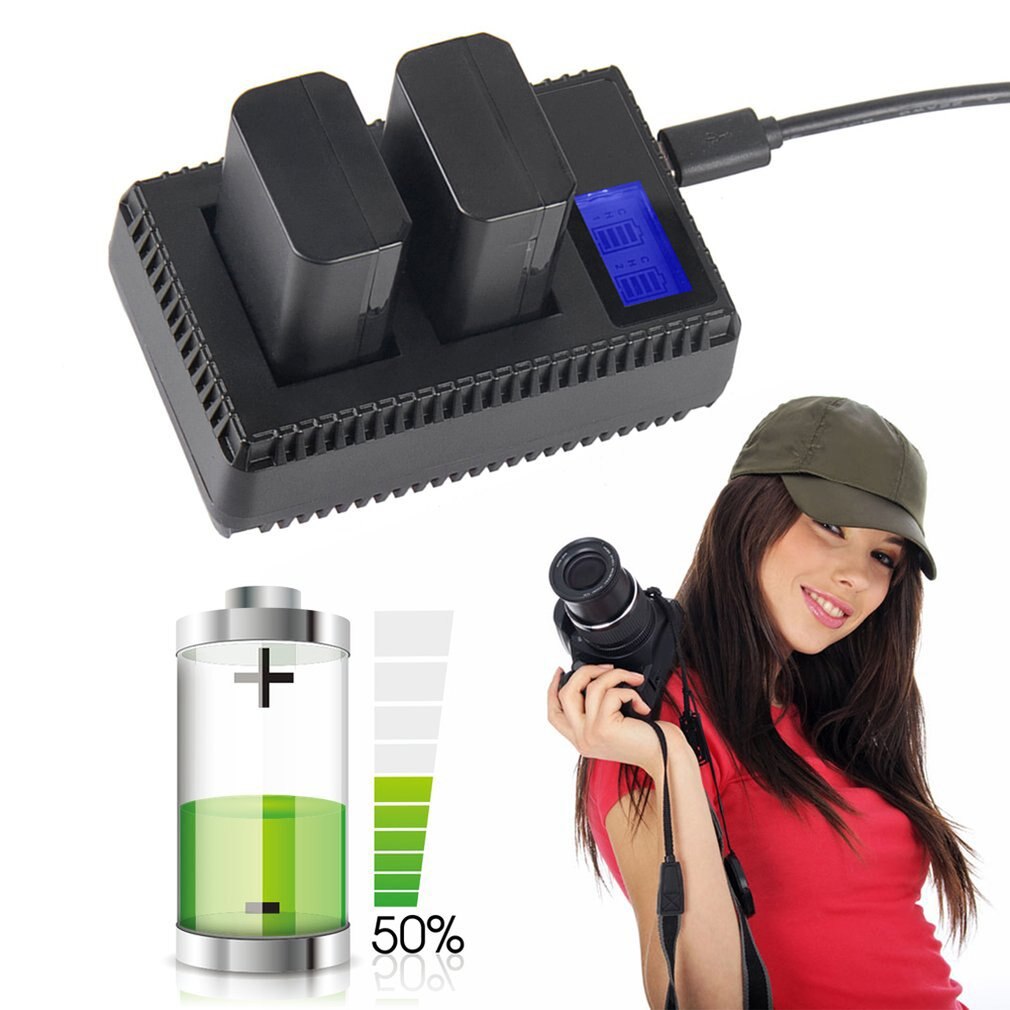 Lot de 2 batteries -3a appareil -3d numérique 1080 mah + chargeur lcd + câble usb pour -5 3
