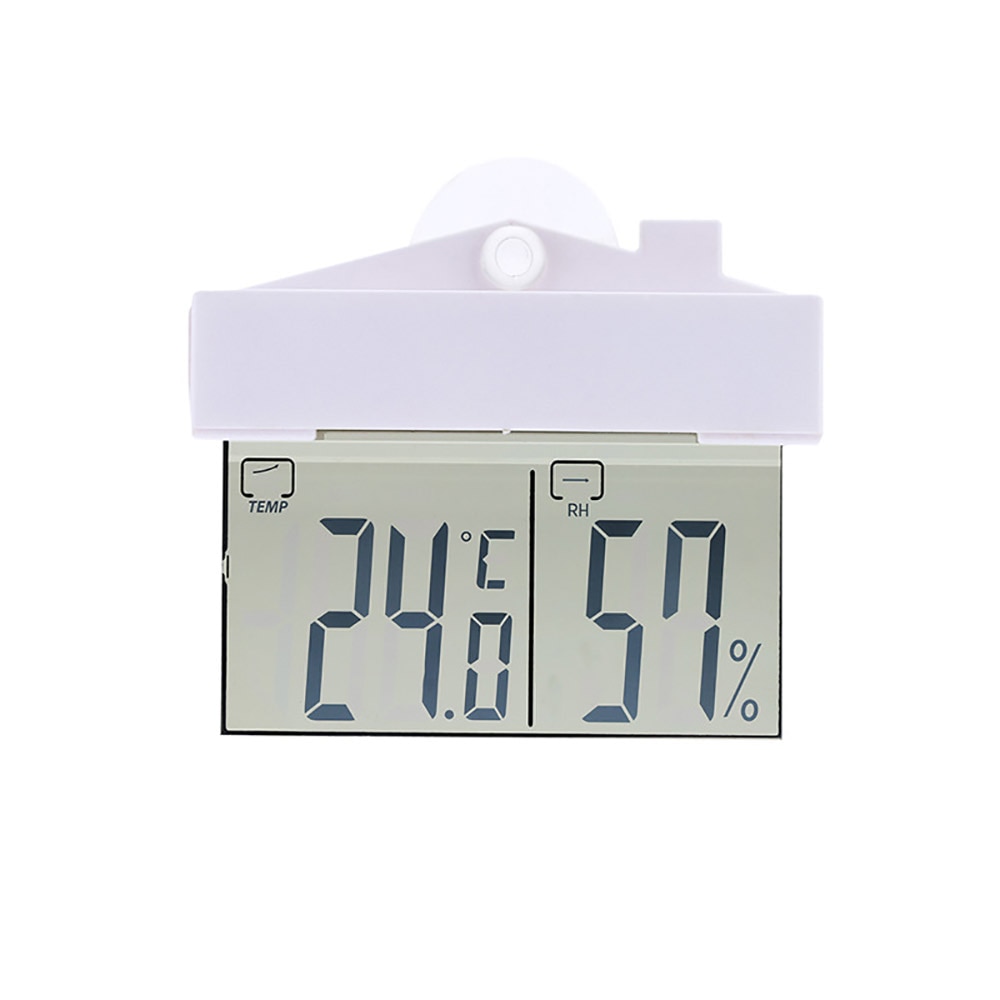 New Digital Trasparente Finestra di Casa Display Termometro Igrometro Indoor Outdoor Temperatura Misuratore di Umidità Interna Stazione