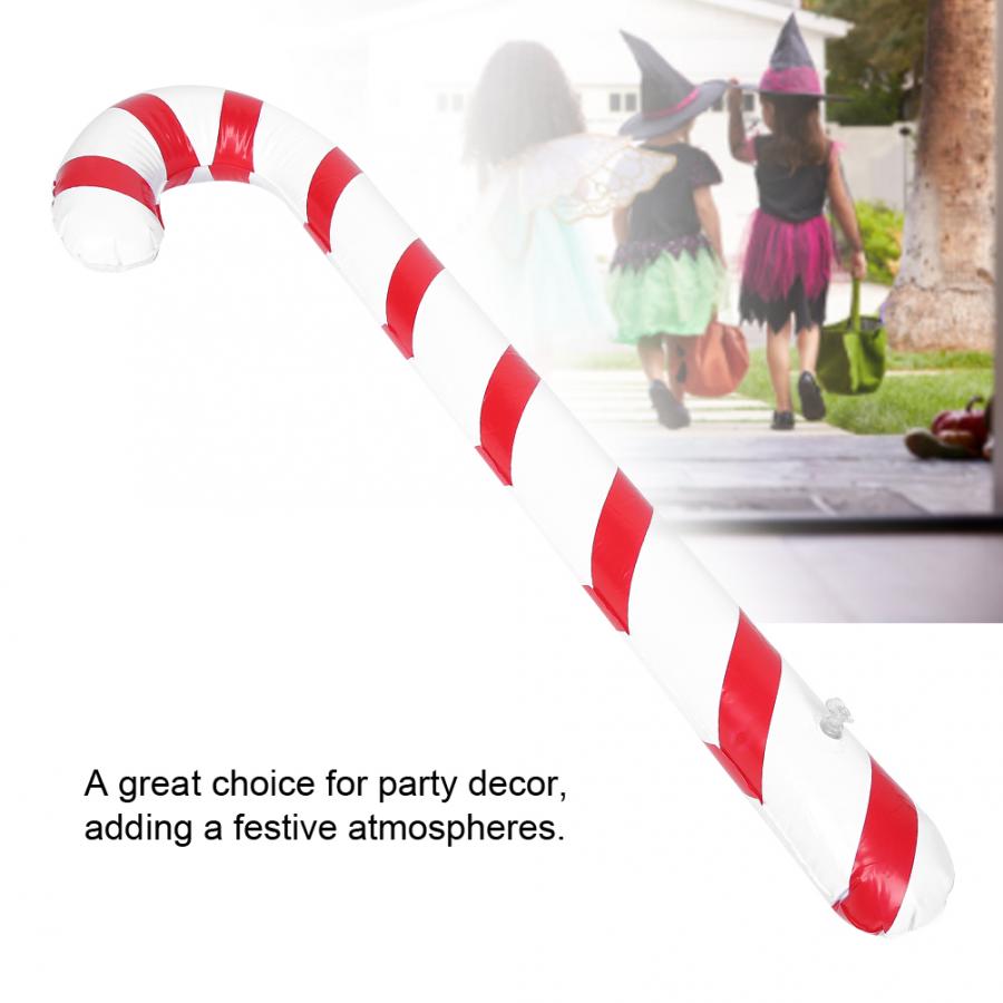 Halloween randig pvc uppblåsbar sprängkäpp käpp käpp krycka kostym fest snygg tillbehör jul x'mas festival krycka
