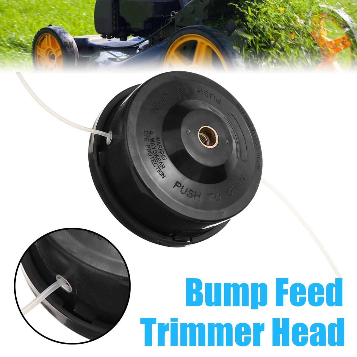 1 pc Mower Trimmer Head Universal Feed String Trimmer Head Brush Lawn Mower Replacement Mower Trimmer Head