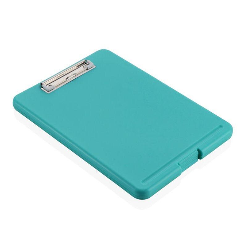 A4 Plastic Storage Clipboard File Box Case Document File Folders Clipboard Writing Pad Stationery School Office Supplies G88D: Other