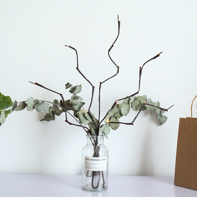 LED Willow Branch Lamp Floral Tree Light 20 Bulbs Christmas Party Home Birthday Battery Powered t Vase Decor Lamp