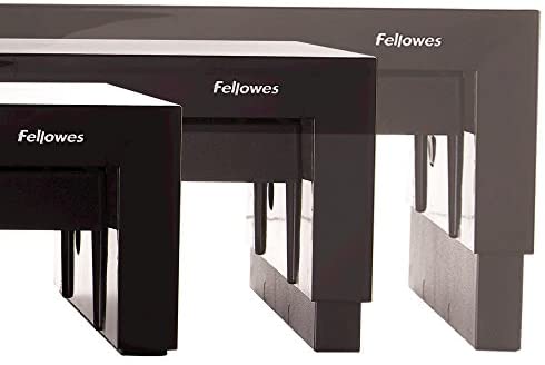 Fellowes Suites-height-adjustable computer monitor lift Holder features storage tray
