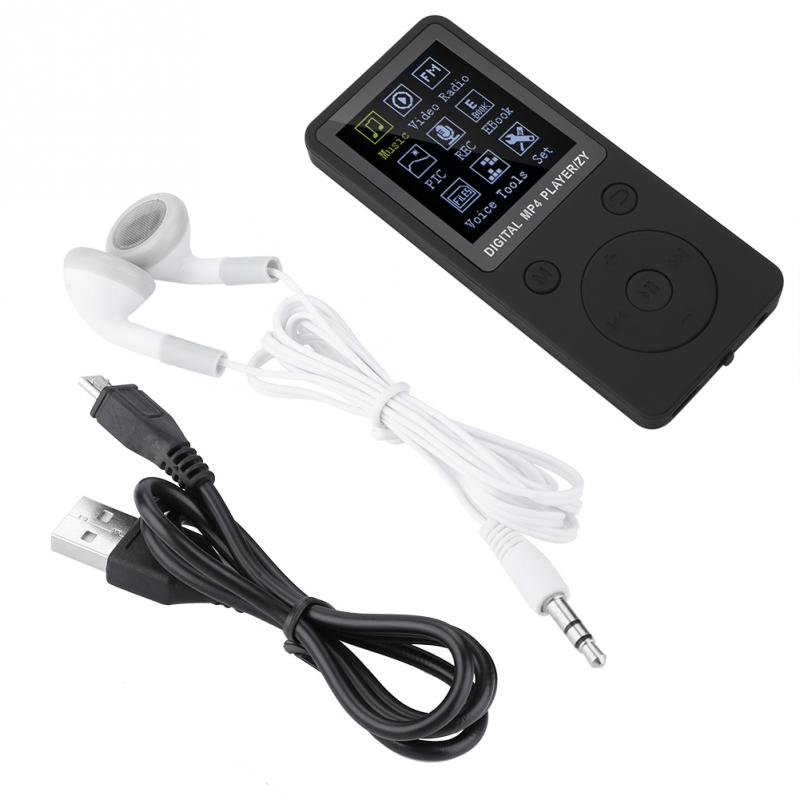 VBESTLIFE-reproductor de música MP4 con pantalla portátil, compatible con tarjeta TF de 32GB y auriculares, reproductores de música MP4 con Larga modo de reposo de tiempo