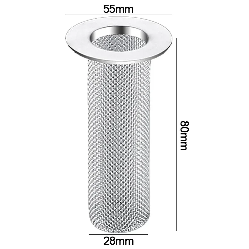 Floor Drain Filter Stainless Steel Mesh Sink Strainer Bathroom Anti-clog Drains Bathtub Hair Catcher Shower Strainer Mesh Basket:  Light Yellow / 83mm