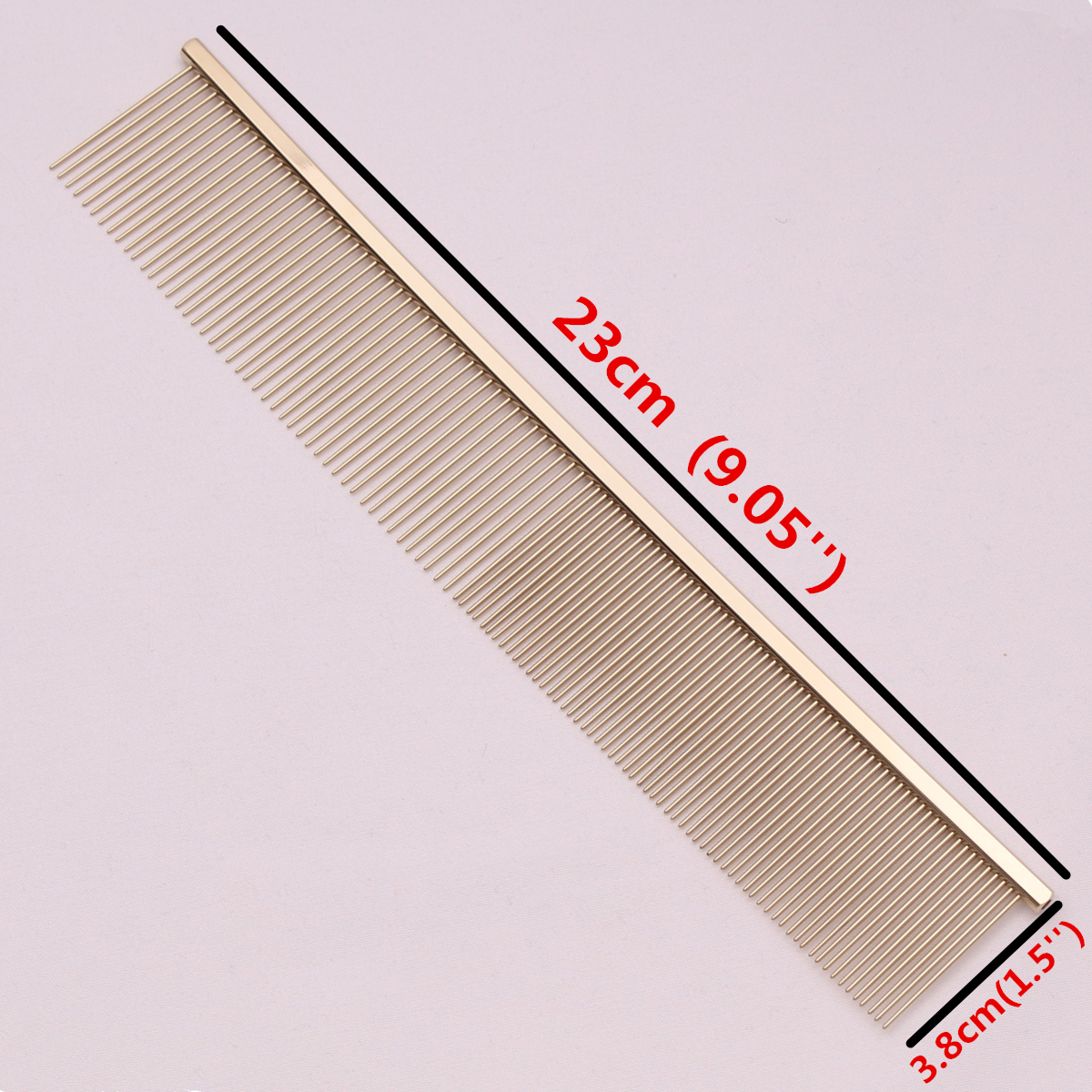 Copper Dog Grooming Combs Pet Boundary Knot Massage Tools Salon Cat Hair Cleaning Crescent High Low Teeth 7817#: Pink