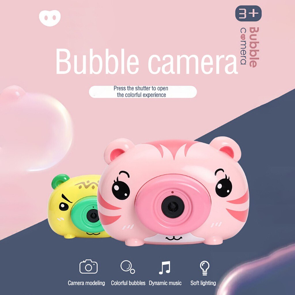 Figura del maiale ins rosso netto macchina della bolla Macchina Fotografica Macchina Della Bolla per Bambini Macchina Fotografica Automatica della Macchina Della Bolla (ad esclusione della batteria)