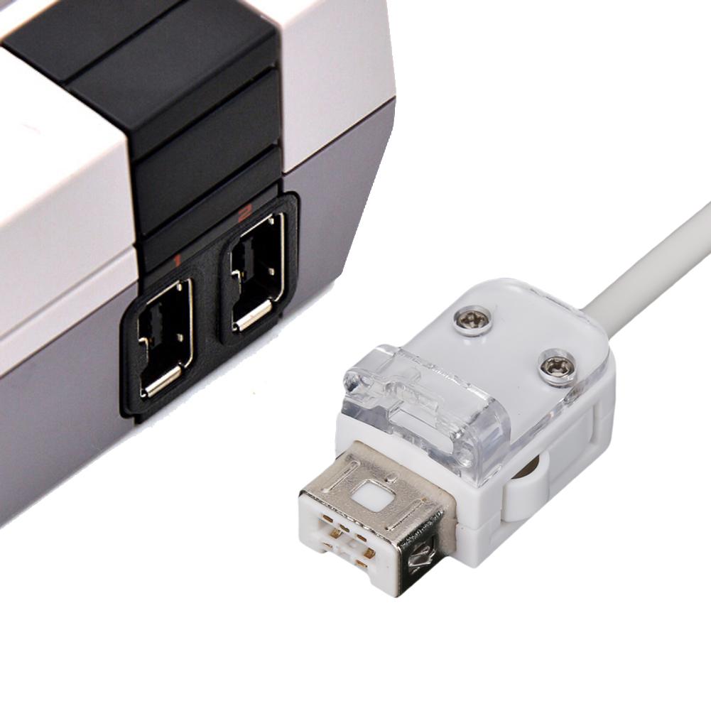 Cable de extensión para mando de Wii, Cable extensible de 2m/6,5 pies para mando de Nintendo Classic Mini NES