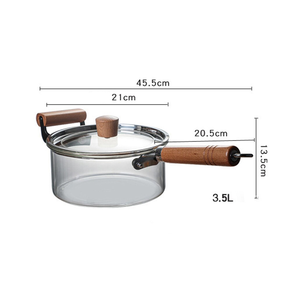 Marmite transparente à double oreille en borosilicate, grande capacité, en verre, à feu ouvert, marmite à ragoût, marmite à soupe domestique: Bourgogne