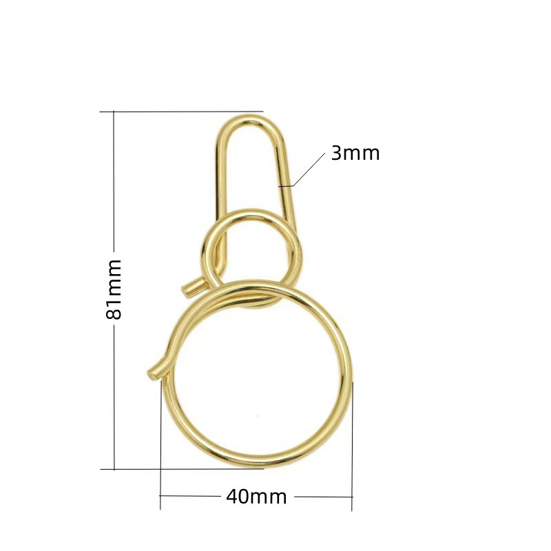 Brass Keychain Minimalist Thread Buckle Screw Key Ring Retro Copper Car Key Ring: WHITE