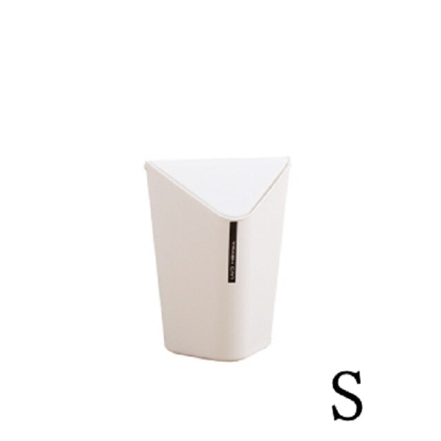2PC Plastic Trash Can Office Desktop Mini Dustbin Kitchen Bathroom Living Room Waste Bins Bucket Household Cleaning Accessories: 12