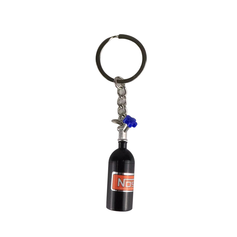 LLavero de Metal con forma de botella de nitrógeno para coche, caja de pastillas de almacenamiento, , Interior de motocicleta