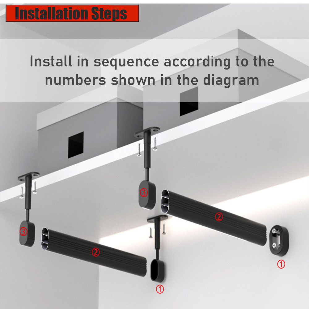 Hanging Rod Closet Pole For Laundry Room, Hanger Wardrobe Accessories Closet Tube Wall Hanging Clothes Rail for Hanging Clothes