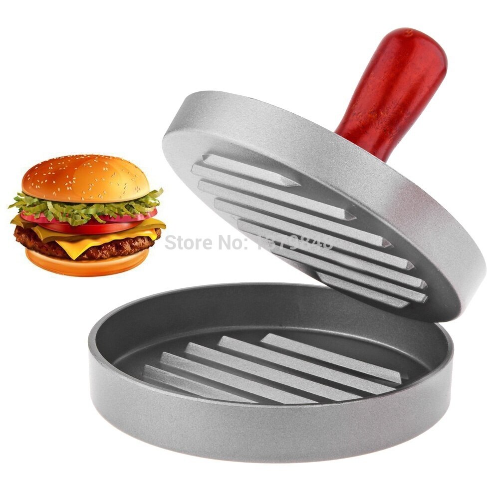 Aluminium Single Hamburger Druk Non-stick Ronde Hamburger Patty Mold Maker Hamburger Pers
