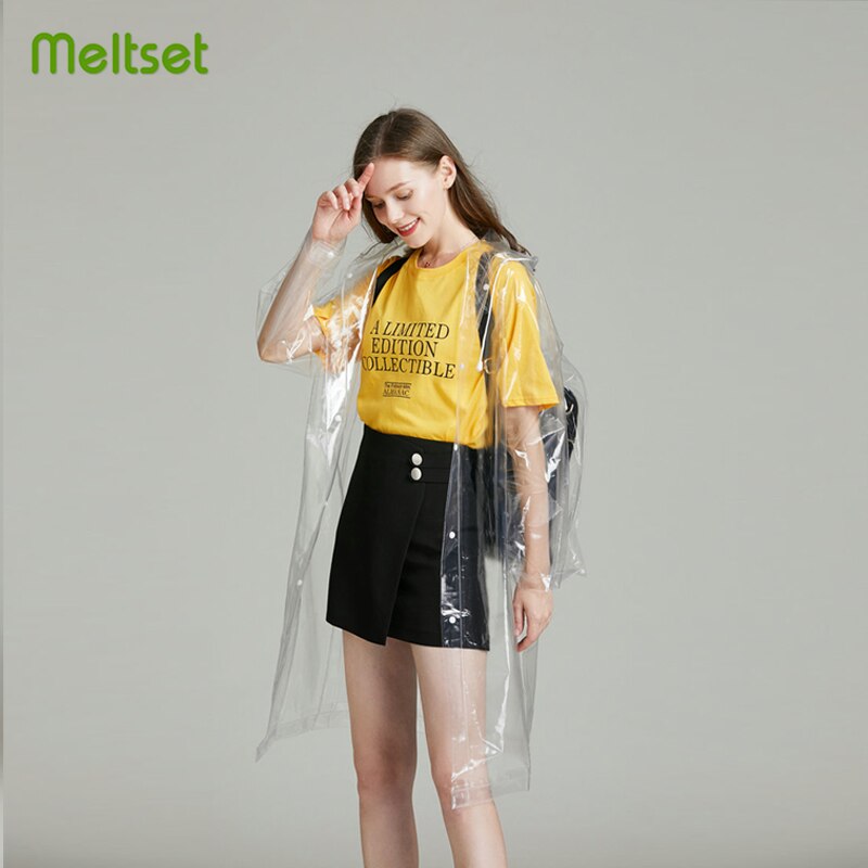 Wasserdicht transparent Regenmantel Frauen Regen Mantel Poncho Abdeckung Undurchlässig EVA Rucksack Regenmäntel Famale Außen Tour Regen Mantel