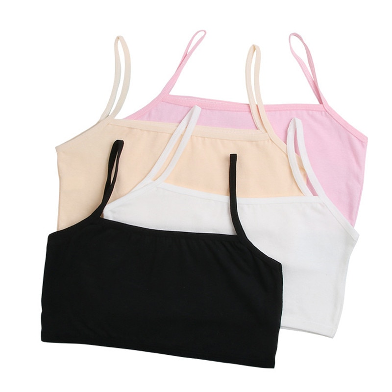 låve undertøy modell 100%  bomull jenter tank topp godteri farge undertrødu jenter singlet baby kamisole BH topper sport undies