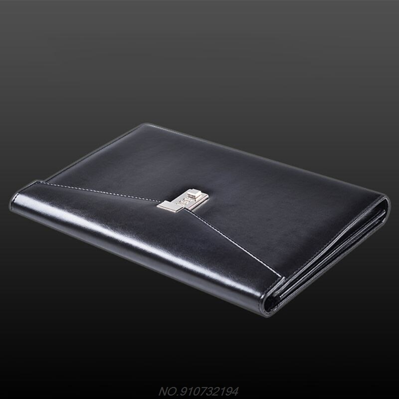 A4 Document File Folder with Password Lock Briefcase Organizer PU Leather Office Manager Bag N25 20