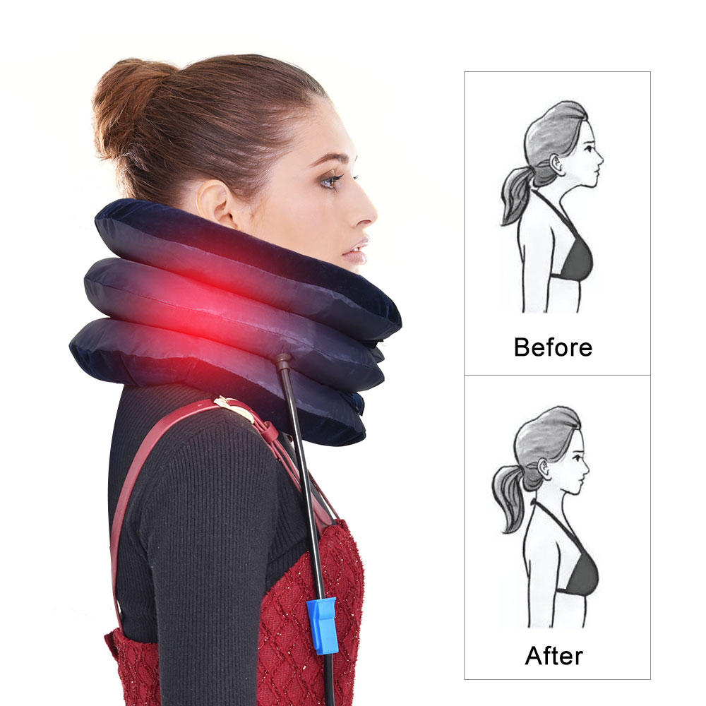 Air Inflatable Neck Traction Device Soft Neck Cervical Collar neck massage Pillow Pain Relief Neck Stretcher brace