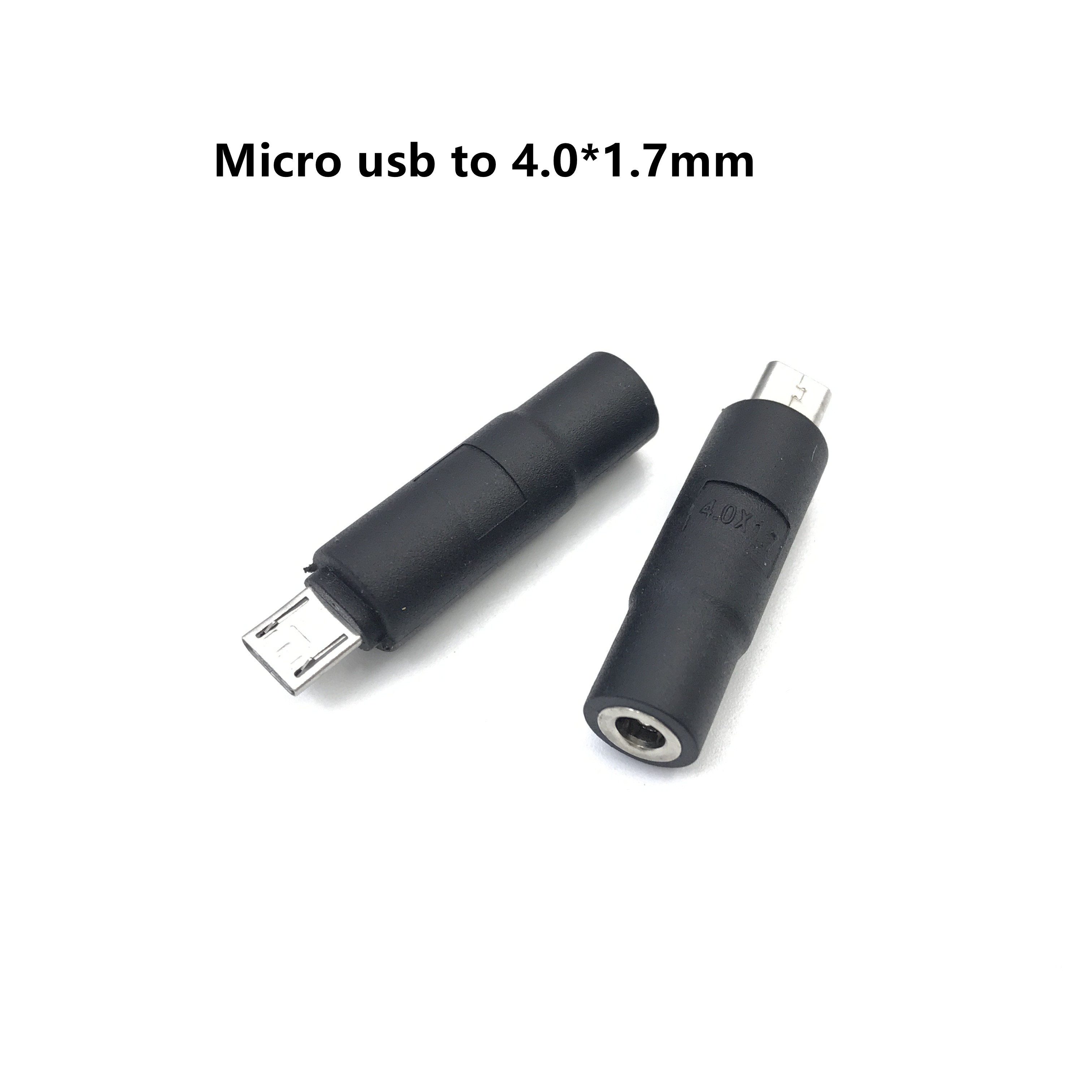 Mikro USB/USB 2.0 Stecker auf DC 3,5*1,35/4,0*1,7 mm Buchse Stecker Jack Konverter Laptop Adapter Stecker: Silber / 20 m