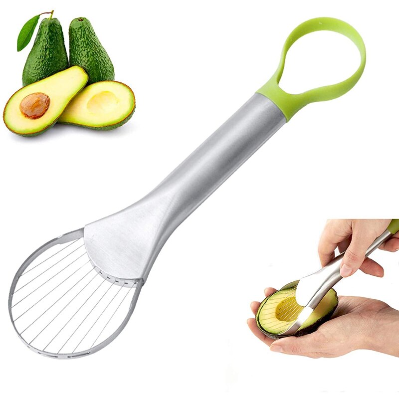Avocado Slicer, 2 in 1 Avocado Cutter and Peel Remover,Perfect Stainless Steel Avocado Pitter Tool,Upgrated Fruit Cutter