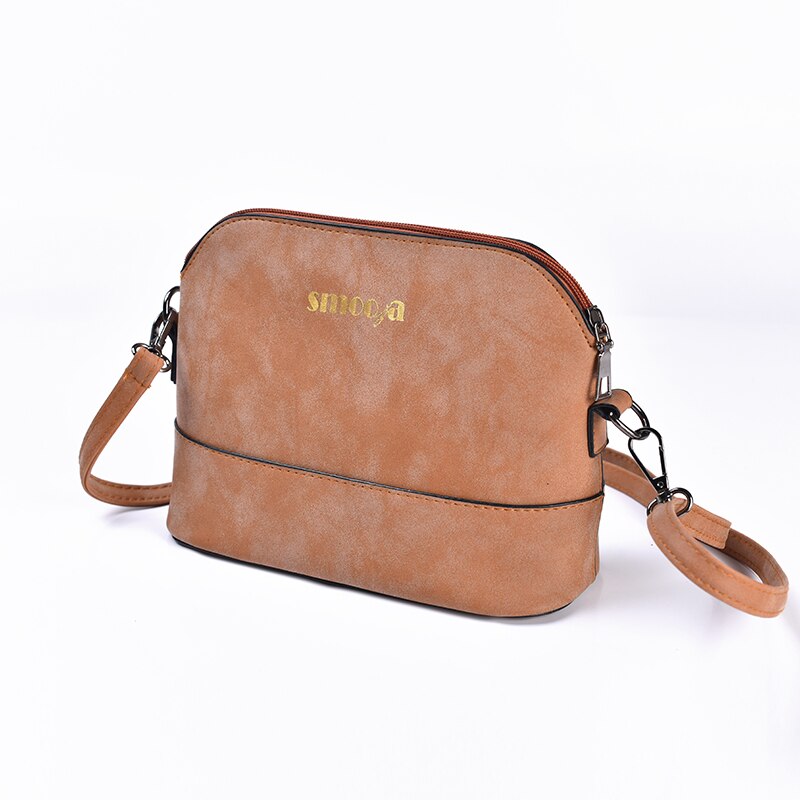 SMOOZA mode vrouwen messenger bag scrub shell tas Nubuck Lederen kleine crossbody tassen over de schouder vrouwen handtas