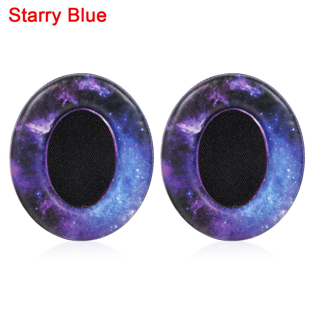 1 Paar Vervangende Oorkussens Voor Beats Studio 2 3 Bedrade Draadloze Hoofdtelefoon Ultra-Zachte Spons Kussen Mode Oordopjes cover Zwart: Starry Blue