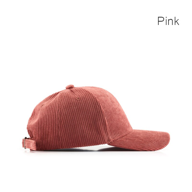 Sleckton Corduroy Baseball Cap Voor Vrouwen En Mannen Mode Snapback Hoed Casual Herfst Outdoor Sport Hoeden Meisjes Caps Unisex Gorras: Roze