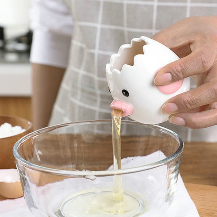 Cartoon Chicken Egg Yolk White Separator Ceramics Ceramic Cartoon Chick Egg Separator Dining Cooking Kitchen Gadget
