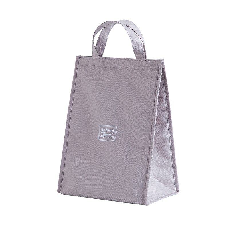 conciso Portatile Isolato Pranzo Al Sacco Termico Oxford Bento Ufficio Sacchetto di picnic Bere Isolamento Dal Freddo Organizzatore Tote Accessori: Grigio / M