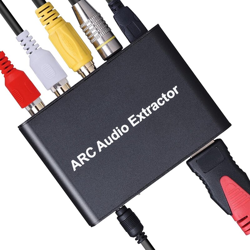 HDMI ARC Audio Adapter, HDMI Audio Extractor ARC to Optical TOSLINK SPDIF Coaxial + Analog 3.5mm L/R Stereo Audio Converter (Mos