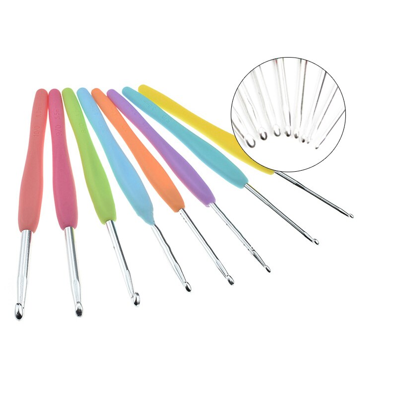 16 Sizes Stainless Steel Crochet Hooks Set Kit Needles Stitches Knitting Weave Craft Yarn Tool Case Set