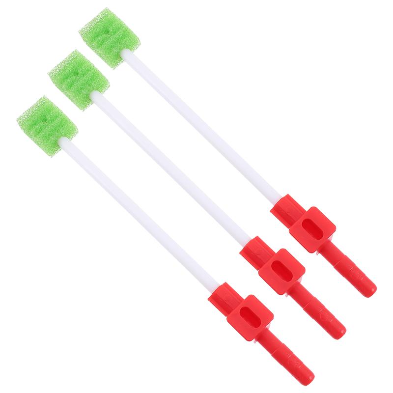 3Pcs Sponge Tooth Brushes Oral Swabs Oral Cleaning Brushes Sponge Swabs Toothbrushes Mouth Swabs For Elderly 19.5X2.2CM