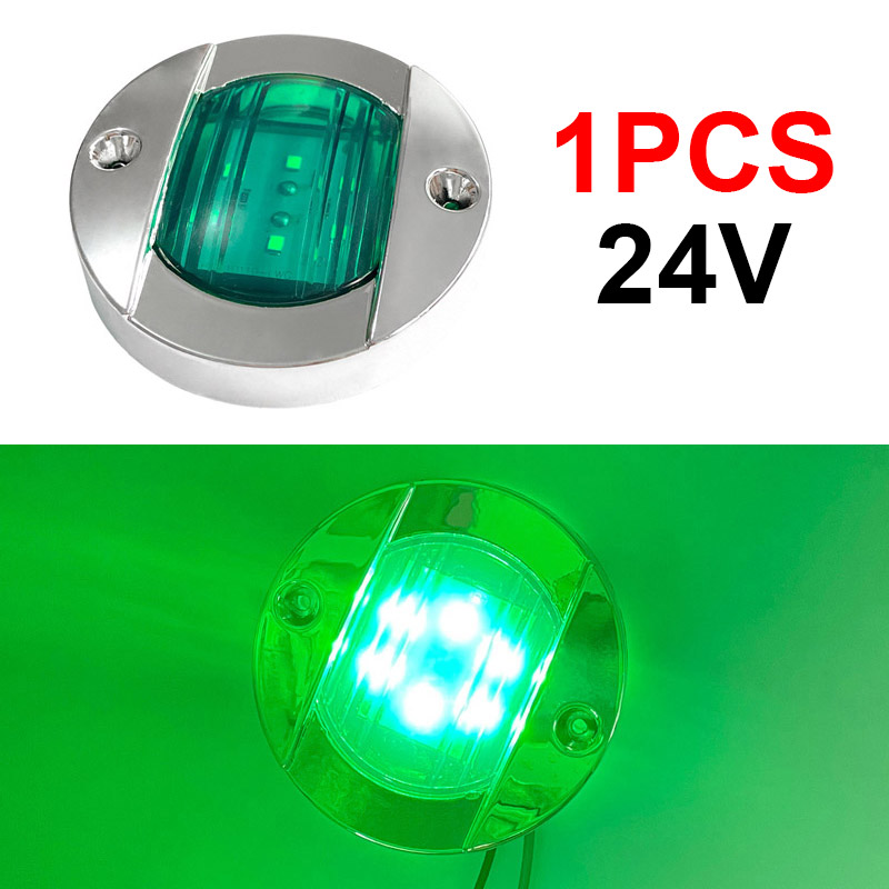 1 kpl  dc12v/24v veneen peräpeilin led-perävaloa pyöreä kylmänvalkoinen led-takavalo jahtilisävaruste sininen/valkoinen/keltainen/vihreä/punainen: Vihreä