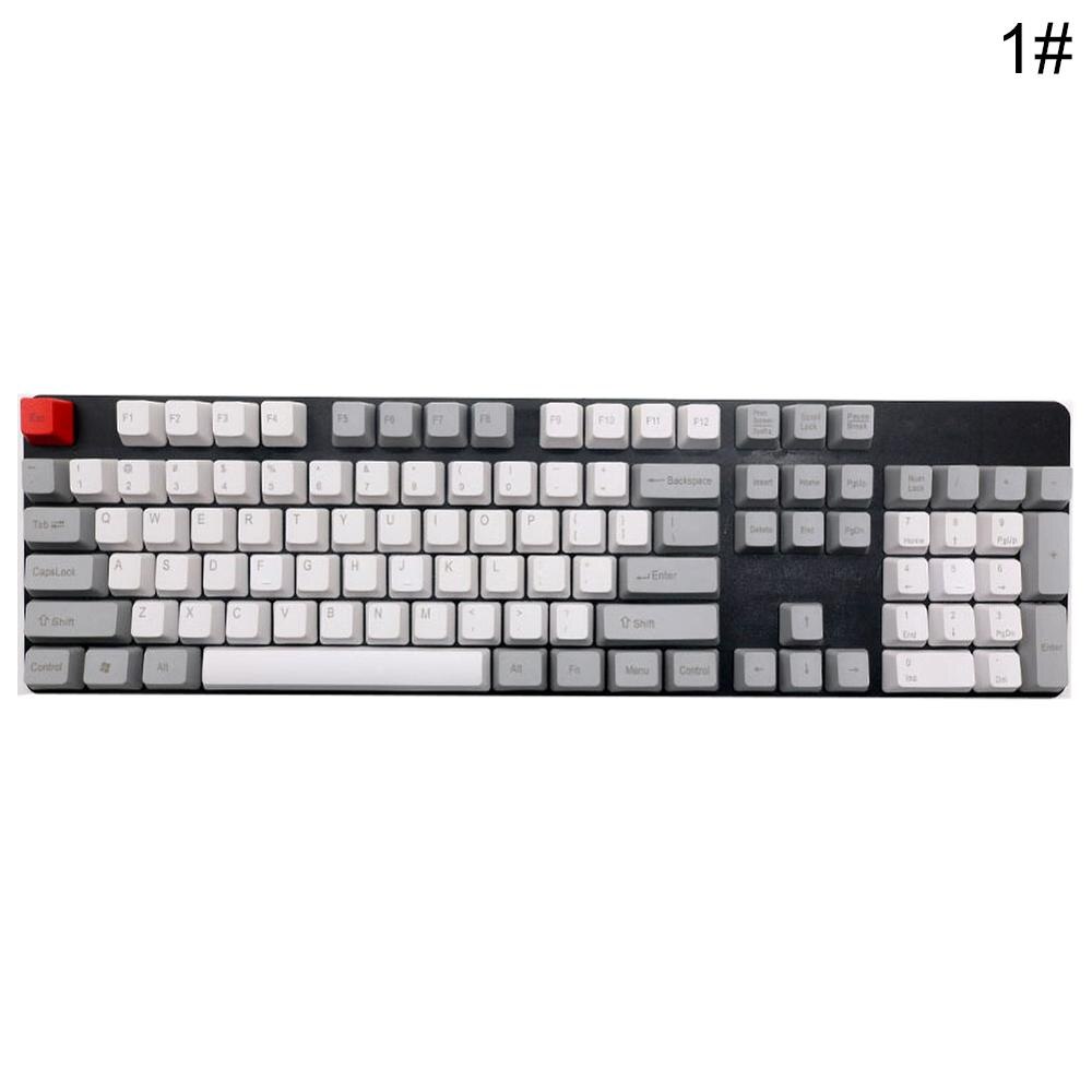 Mekaniska tangentbord utbytbara knappar dubbla skott pbt 108 tangenter för cherry mx tangentbord switch: 1