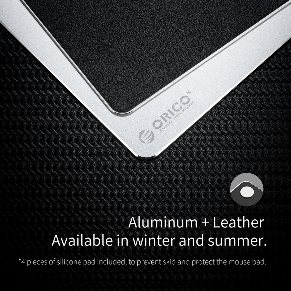 ORICO Double-sided Aluminum Alloy Mouse Pad Hard Smooth Ultra-thin Computer Game Mouse Pad Double-sided Waterproof Home Office