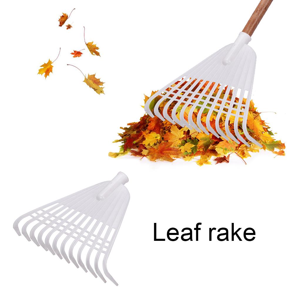 12-tooth Leaf Rake Agricultural Rake Grass Rake FLOWER Sowing Soil Loosening Rake Plastic Lawn Leaf Rake Garden Tool: Default Title