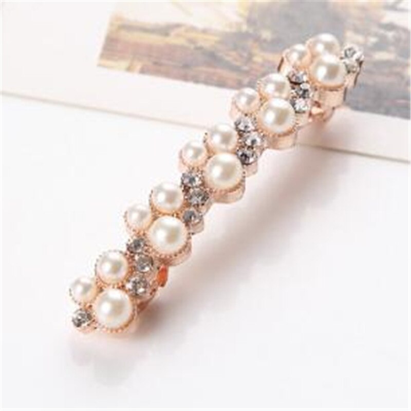 Women Girl Korean Crystal Crystal Pearl Hair Clip Barrettes Hairgrips Hair Pin Hair Accessories Styling Tools: E