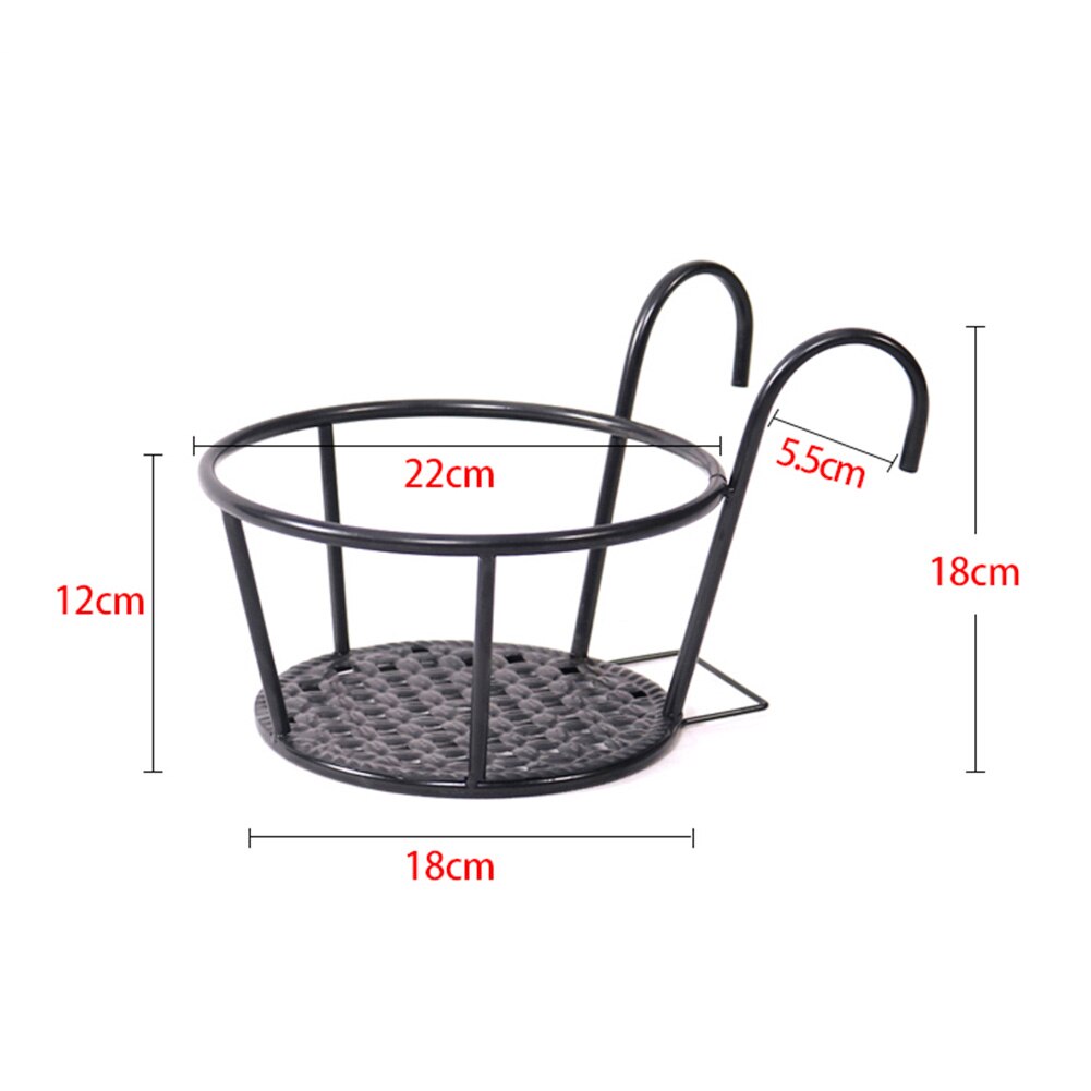 Wand Hängen Blume Vase Topf Balkon Rack Metall Pflanze Blume Stehen Punch-freies Wand Dekoration Rack-Home Dekoration Werkzeug