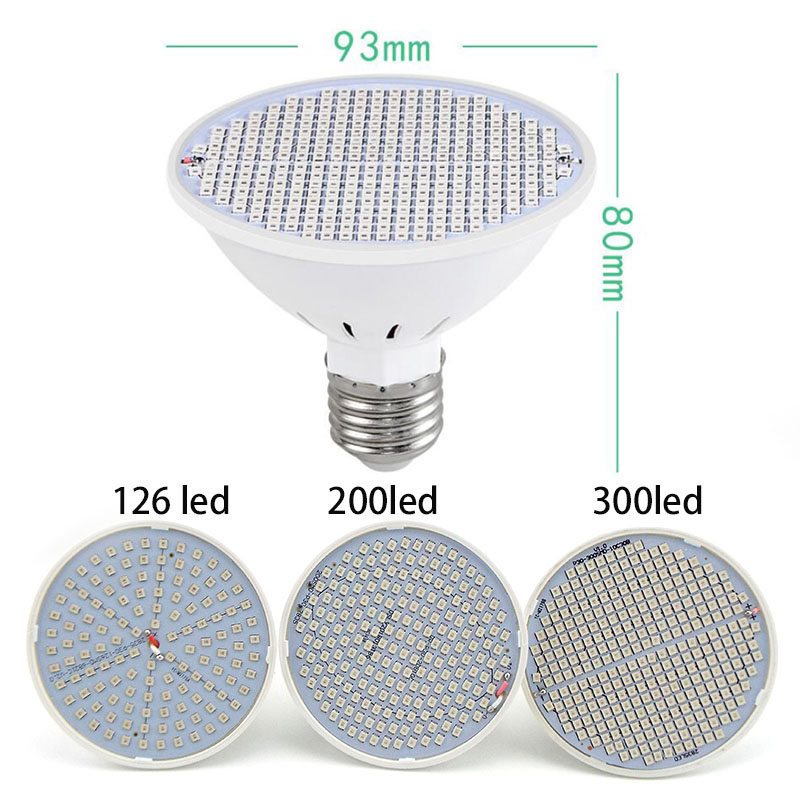 Led-växtlampa fytolampa fullspektrum blomlampa  e27 för inomhusväxthus odlingstält hydroponisk  k5